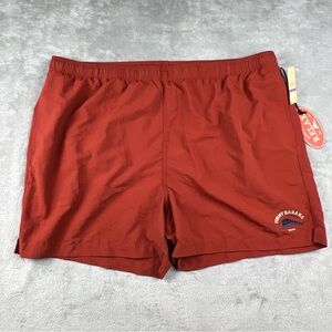 Tommy Bahama Relax Swim Trunks Mens XXL Red Mesh Lining Drawstring Lucky Larry